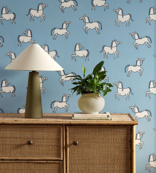 Canter Wallpaper - Denim - Scion - NSCW113252
