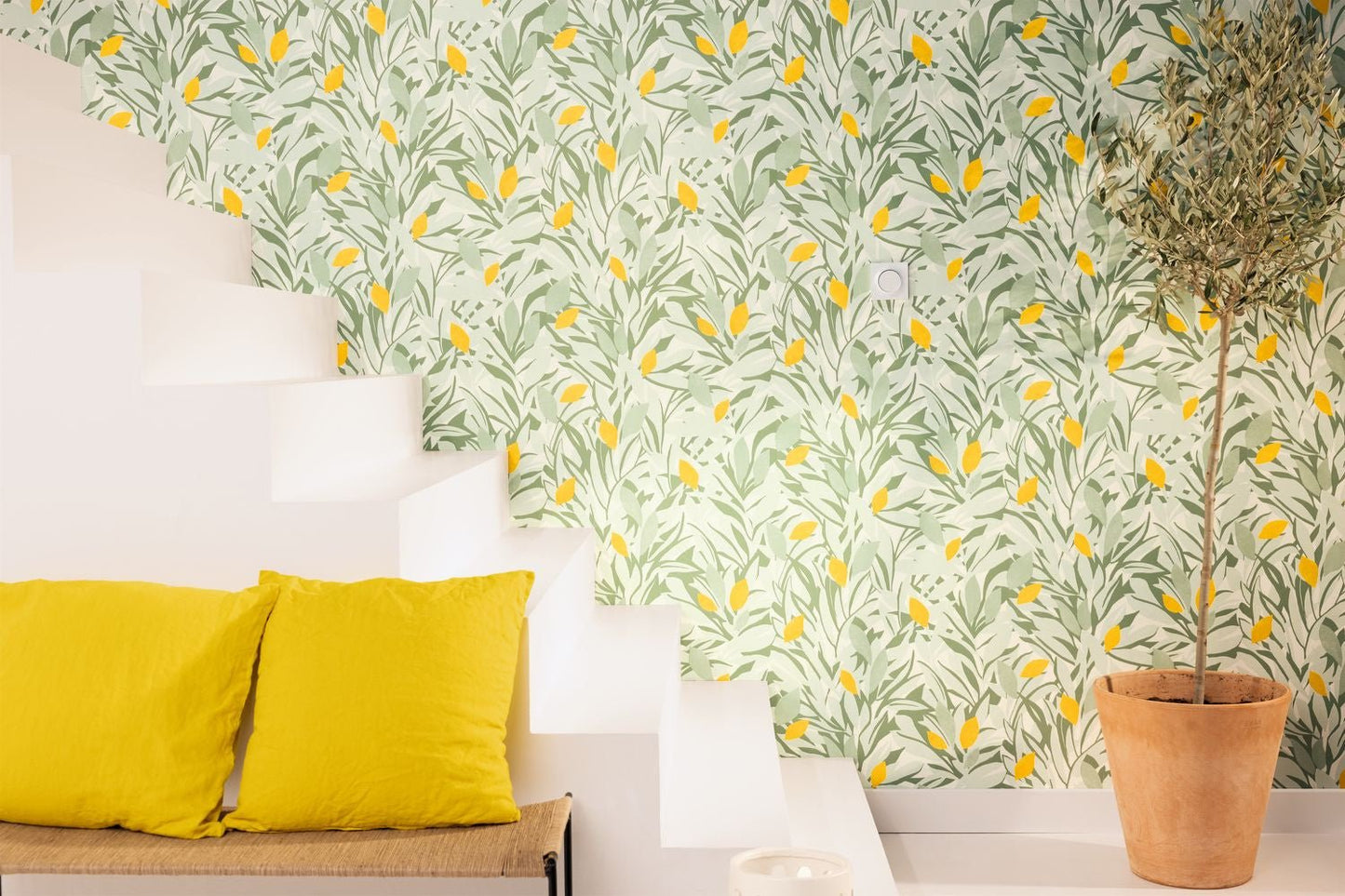 Cassis Wallpaper - Kaki Jaune - Caselio - 105457243