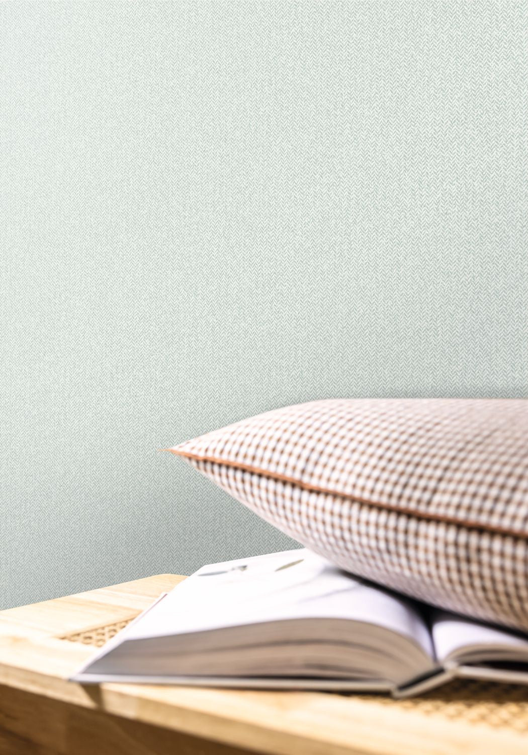 Chevron Uni Wallpaper - Vert Sauge - Caselio - 102227000