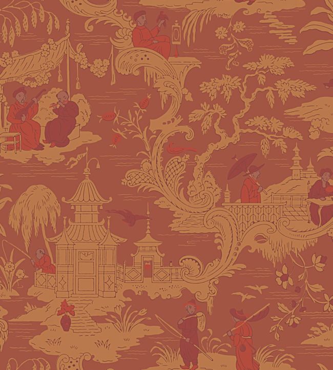Chinese Toile Wallpaper - Ginger - 100/8041 - Cole & Son - Premier Wallcovering