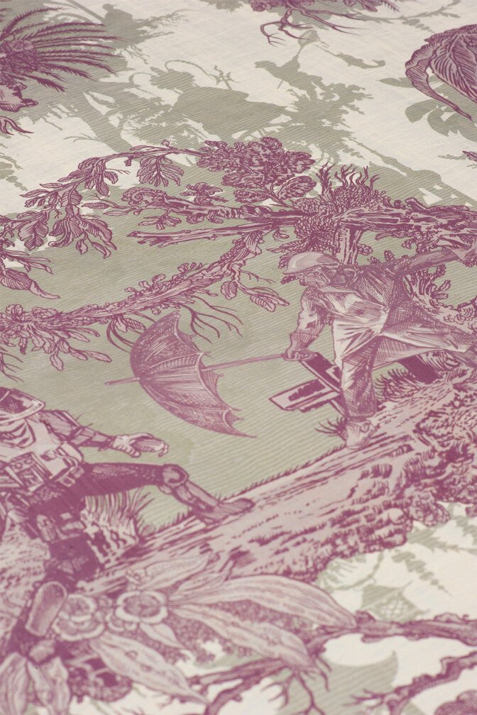 Chinoiserie Toile Wallpaper - Dragon Fruit - Timorous Beasties - TB/CTOILE/LALQ/06 - Premier Wallcovering