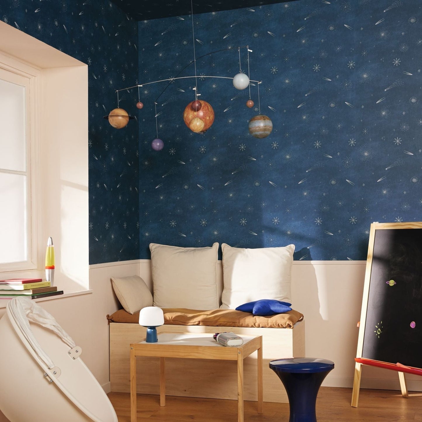 Ciel Etoile Wallpaper - Bleu Nuit - Caselio - 105696069