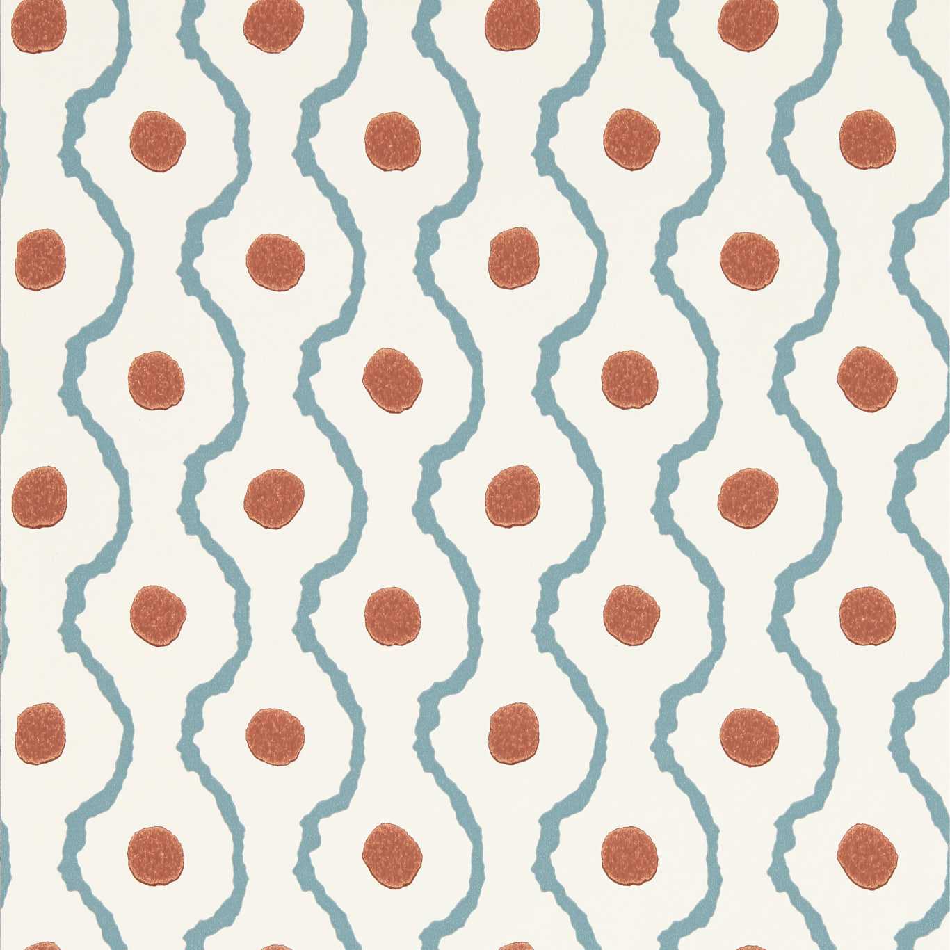 Connor Wallpaper - Pacific/Terracotta - Harlequin - HHHW113159