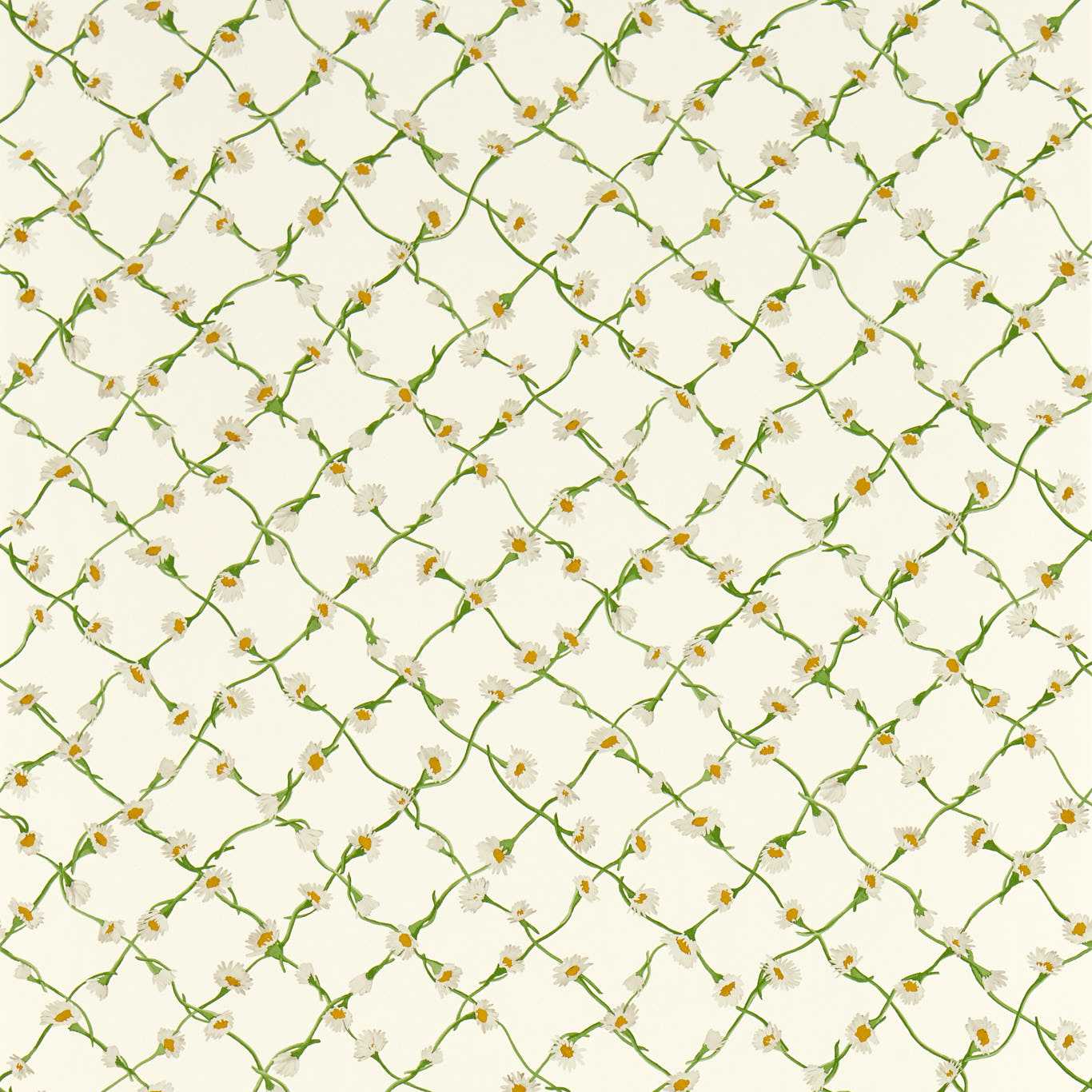 Daisy Trellis Wallpaper - Emerald/Pearl - Harlequin - HSRW113043