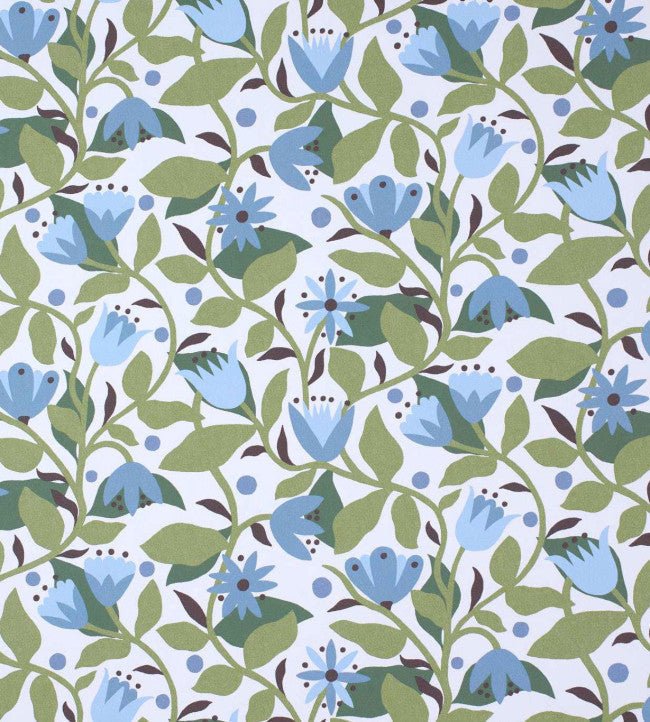 Dancing Daisies Wallpaper - Cornflower - Scion - NSCW113284
