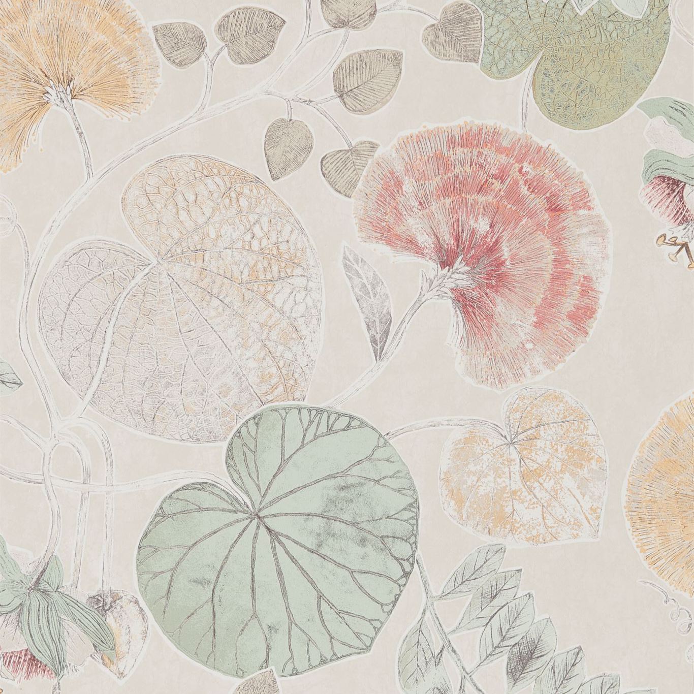 Dardanella Wallpaper - Amber/Mint - Harlequin - HGAT111260