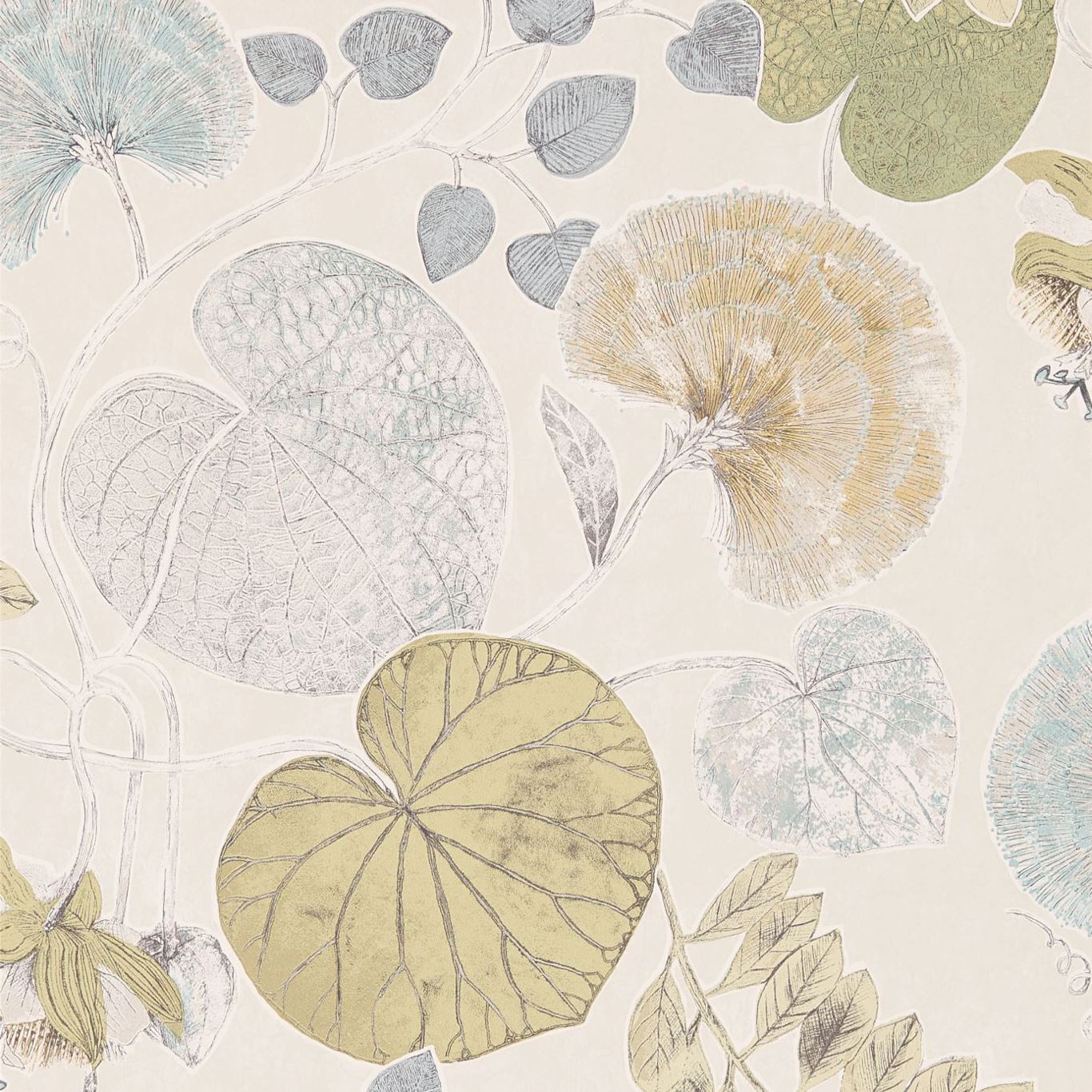 Dardanella Wallpaper - Ink/Chartreuse - Harlequin - HGAT111258
