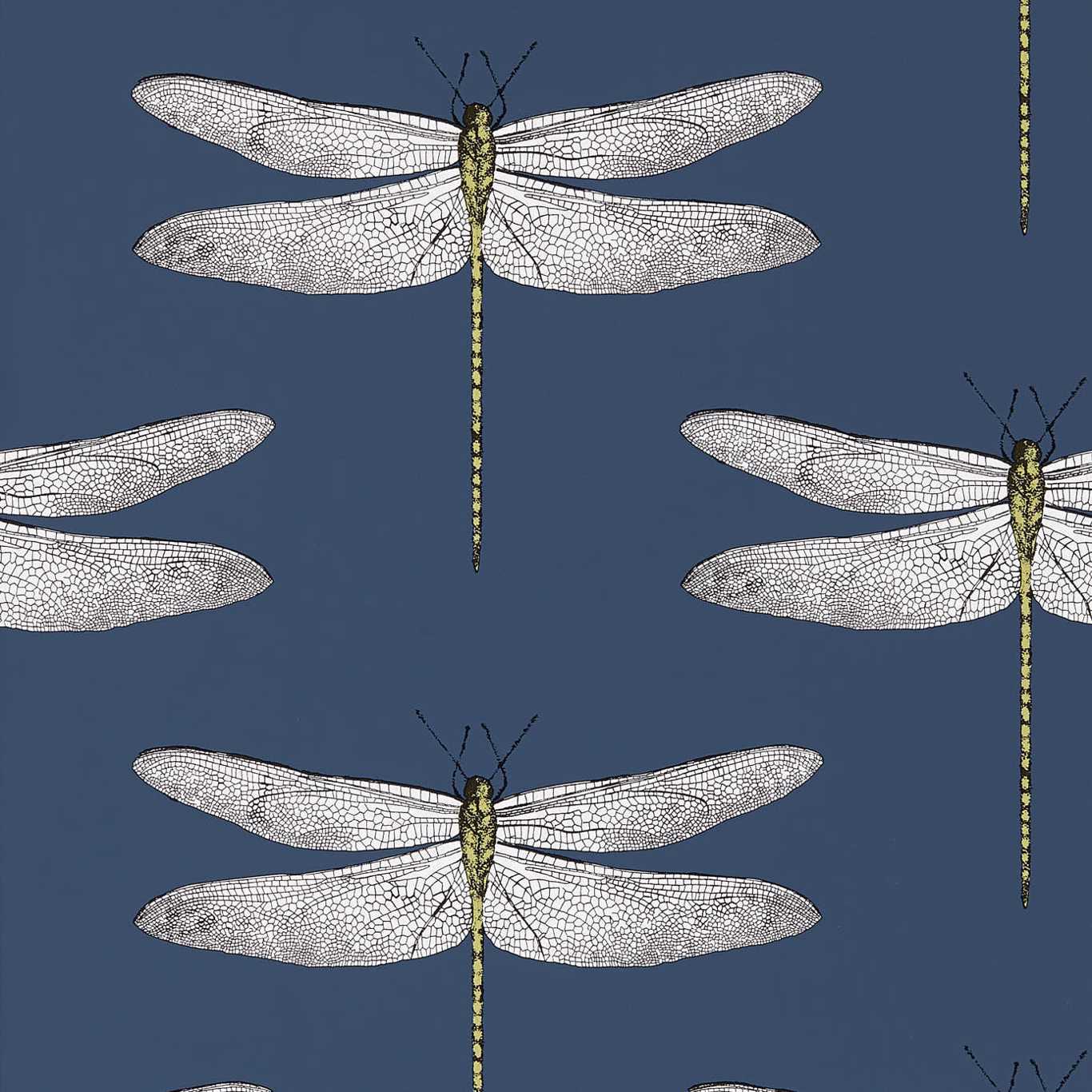 Demoiselle Wallpaper - Ink/Chartreuse - Harlequin - HGAT111243