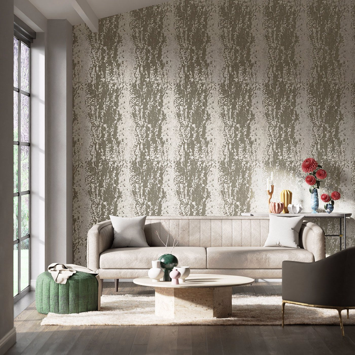 Eglomise Wallpaper - Pearl - Harlequin - HLEO110617