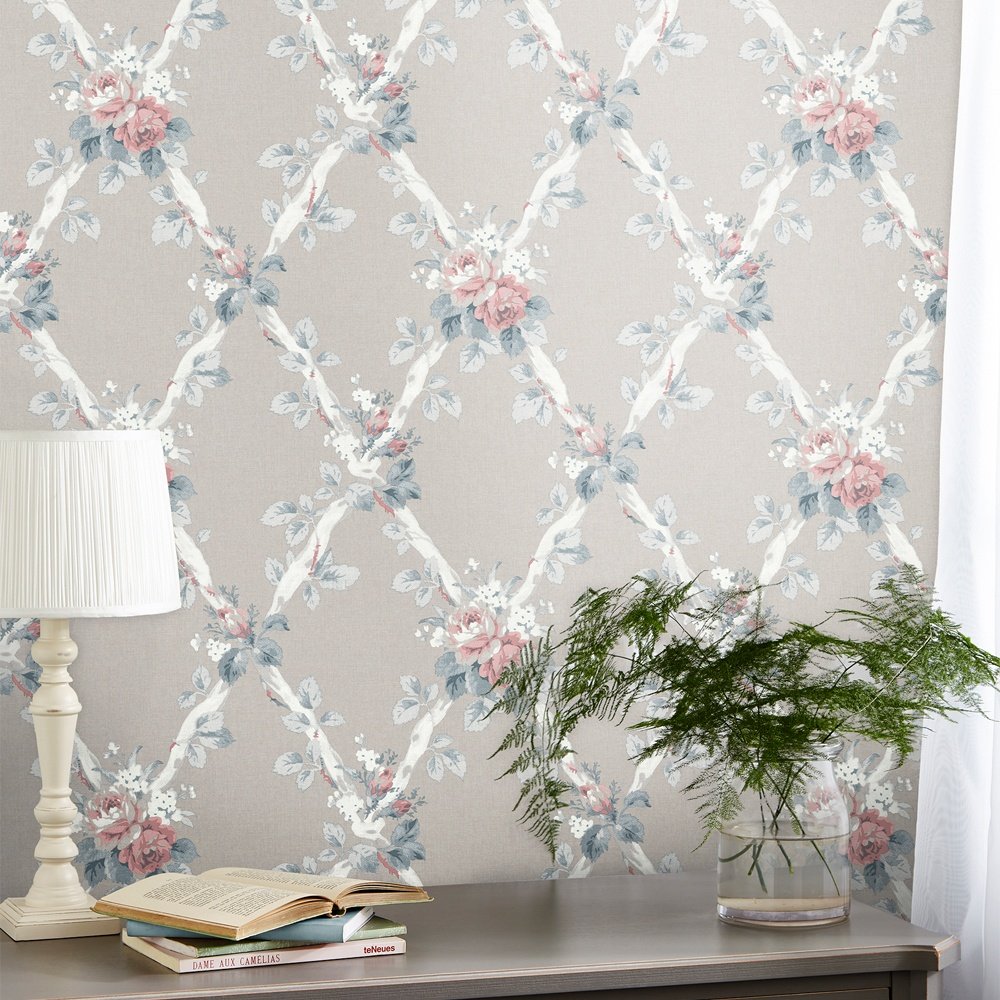 Elwyn Wallpaper - Dove Grey - Laura Ashley - 115267 - Premier Wallcovering