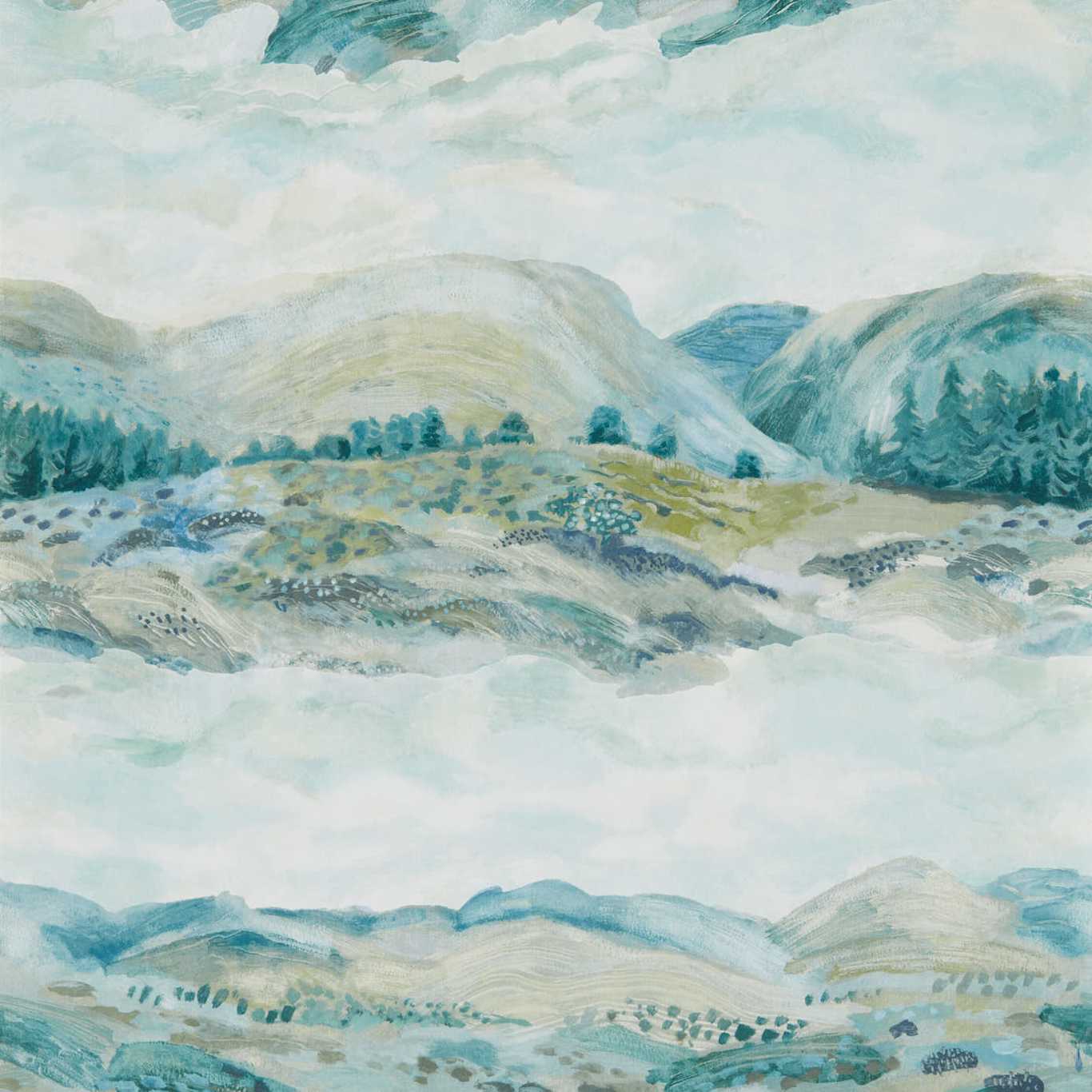 Elysian Wallpaper - Whitstable Blue - Sanderson - DYSI216594