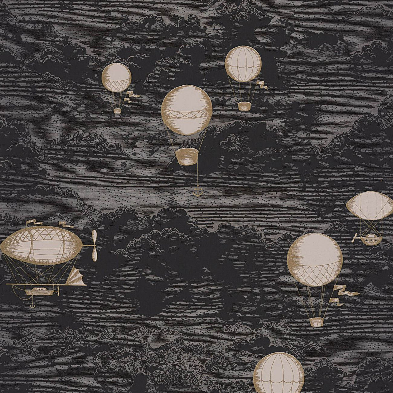 Expedition Voyage Onirique Wallpaper - Noir Gravure - Casadeco - 87289917 - Premier Wallcovering