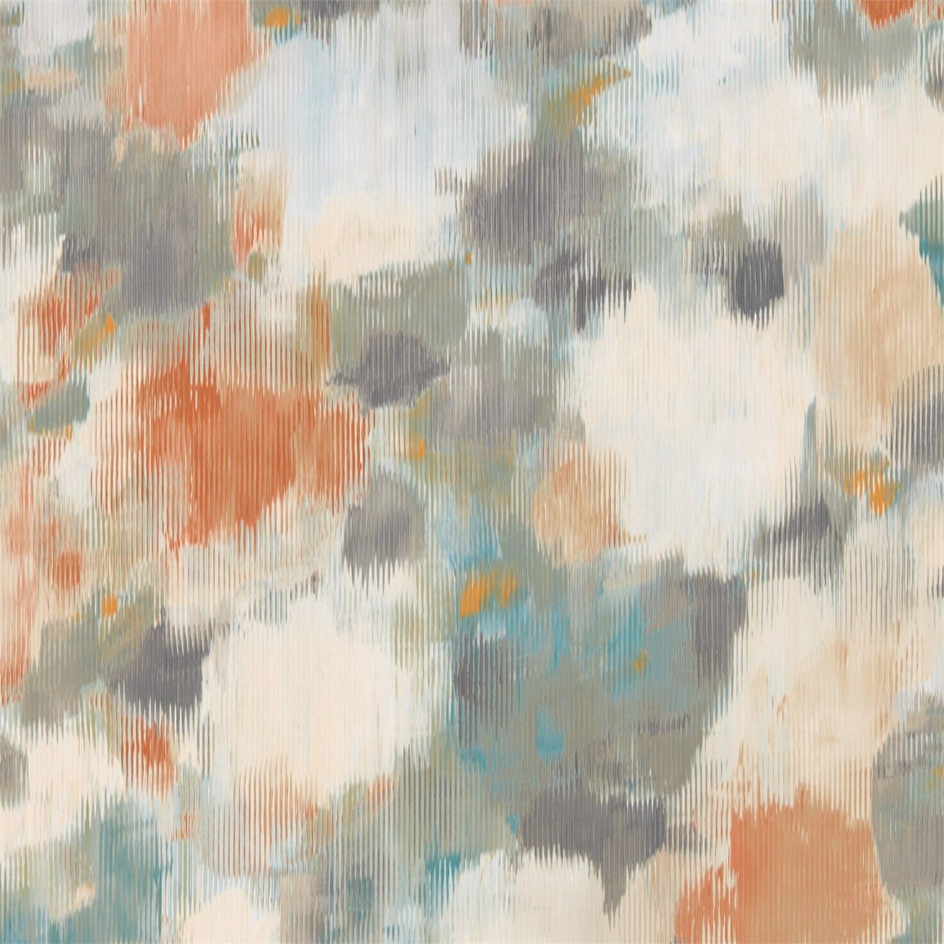 Exuberance Wallpaper - Tangerine/Sepia - Harlequin - HSTO111474