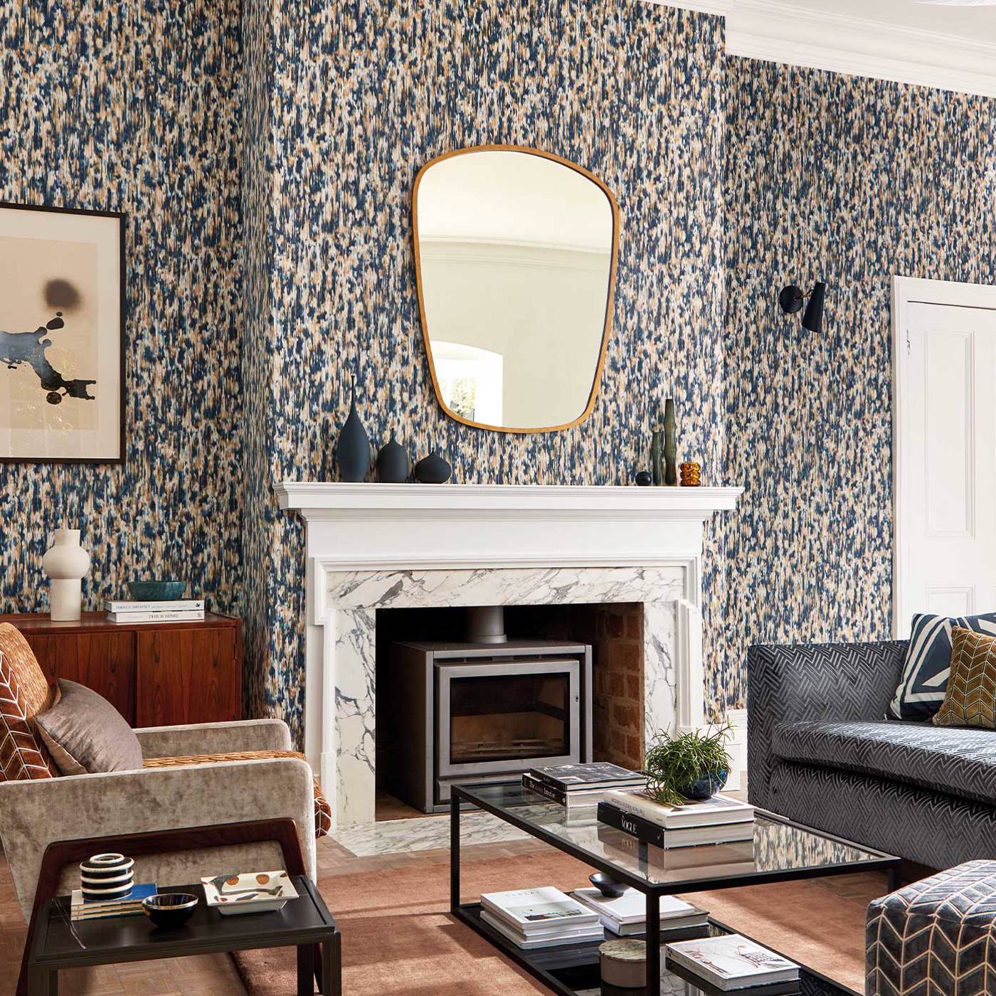Fade Wallpaper - Ink/Bronze - Harlequin - HM7W112742