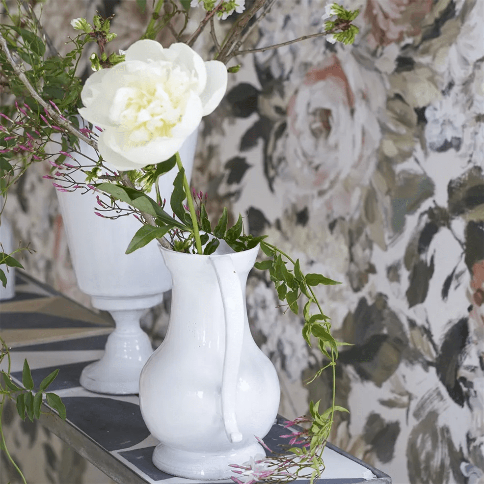 Fleurs D Artistes Wallpaper - Chalk - PDG1170/03 - Designers Guild