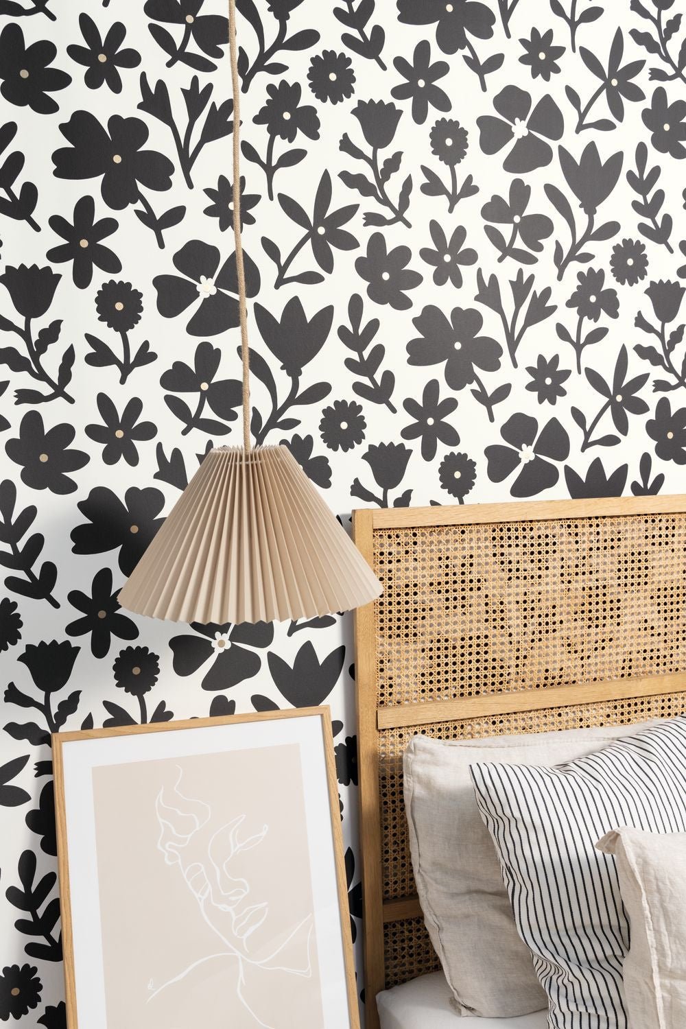 Floralie Wallpaper - Blanc Noir - Caselio - 104340914