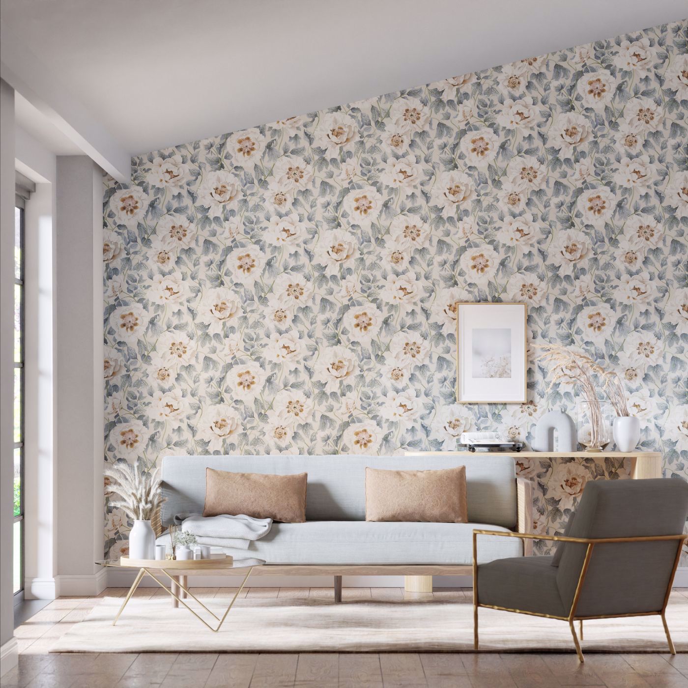 Florent Wallpaper - Sailcloth/Celestial/Clay - Harlequin - HC4W113016