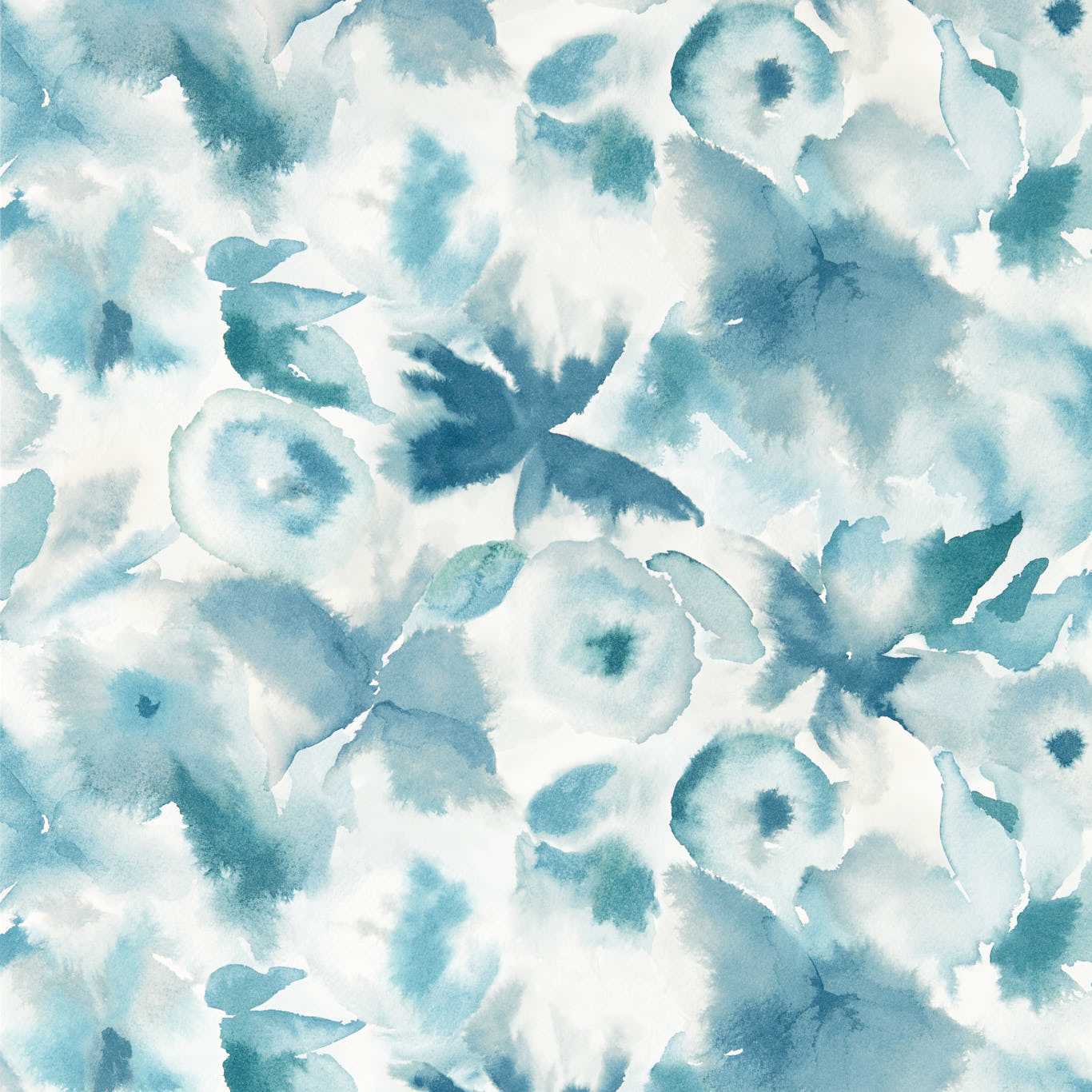 Flores Wallpaper - Cornflower/First Light/Denim - Harlequin - HRTW113138