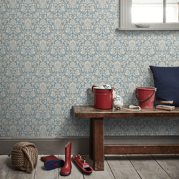 Foglavik Wallpaper - Metallic Blue - Boråstapeter - 4524 - Premier Wallcovering