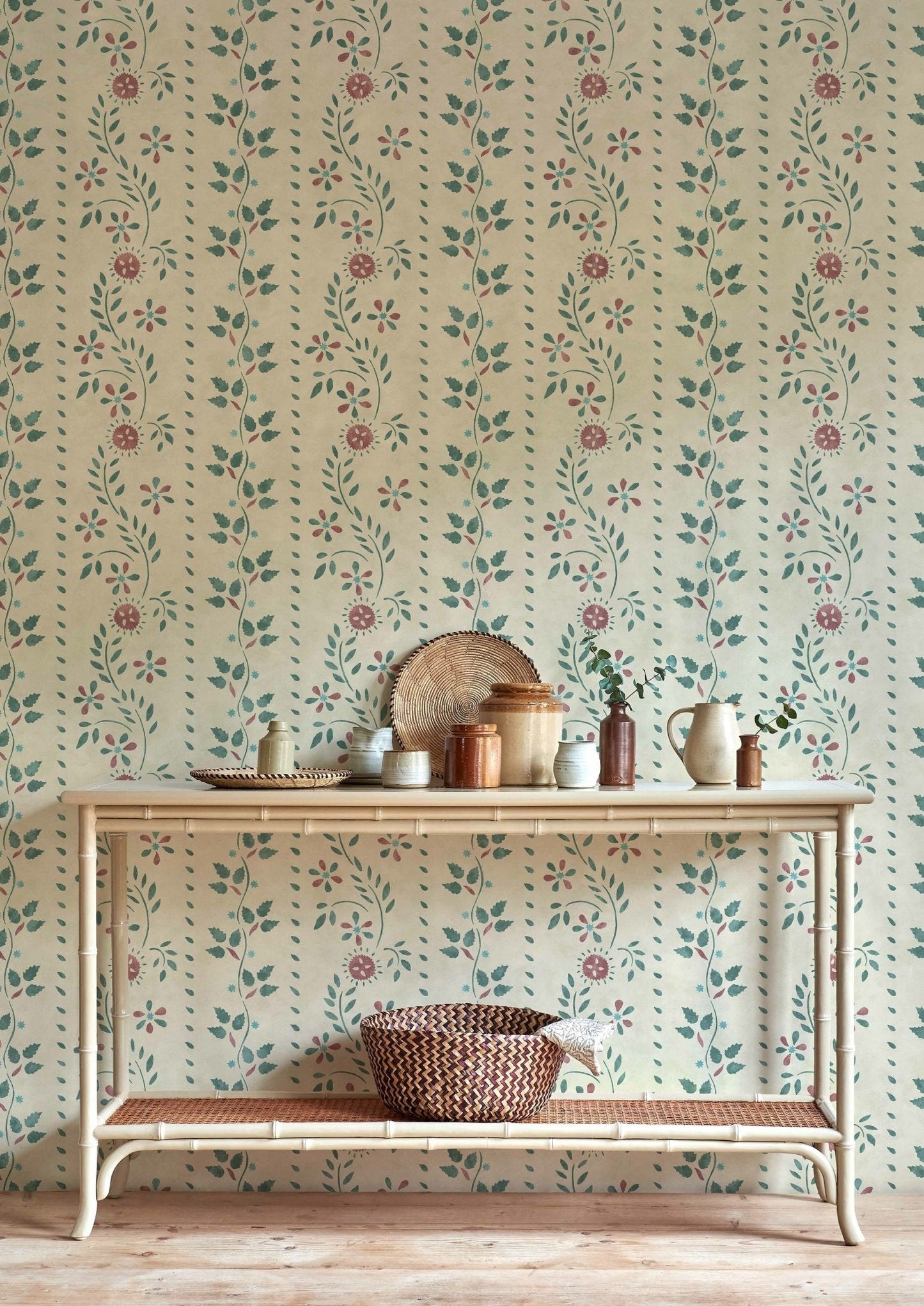 Lewis & Wood - Folklore - Teal Berry - Premier Wallcovering