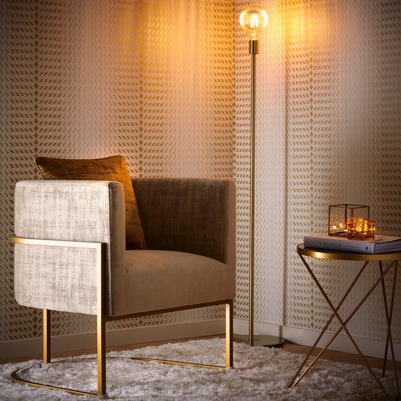 Fragment Wallpaper - Natural/Gold - Clarke & Clarke - W0150/04 - Premier Wallcovering