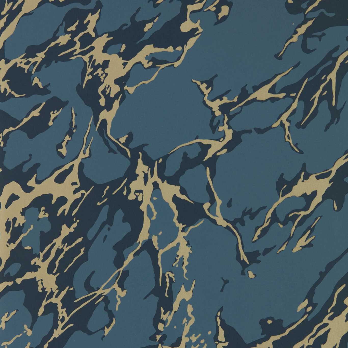 French Marble Wallpaper - Reign Blue - Zoffany - ZCOT313025 - Morris Wallpaper