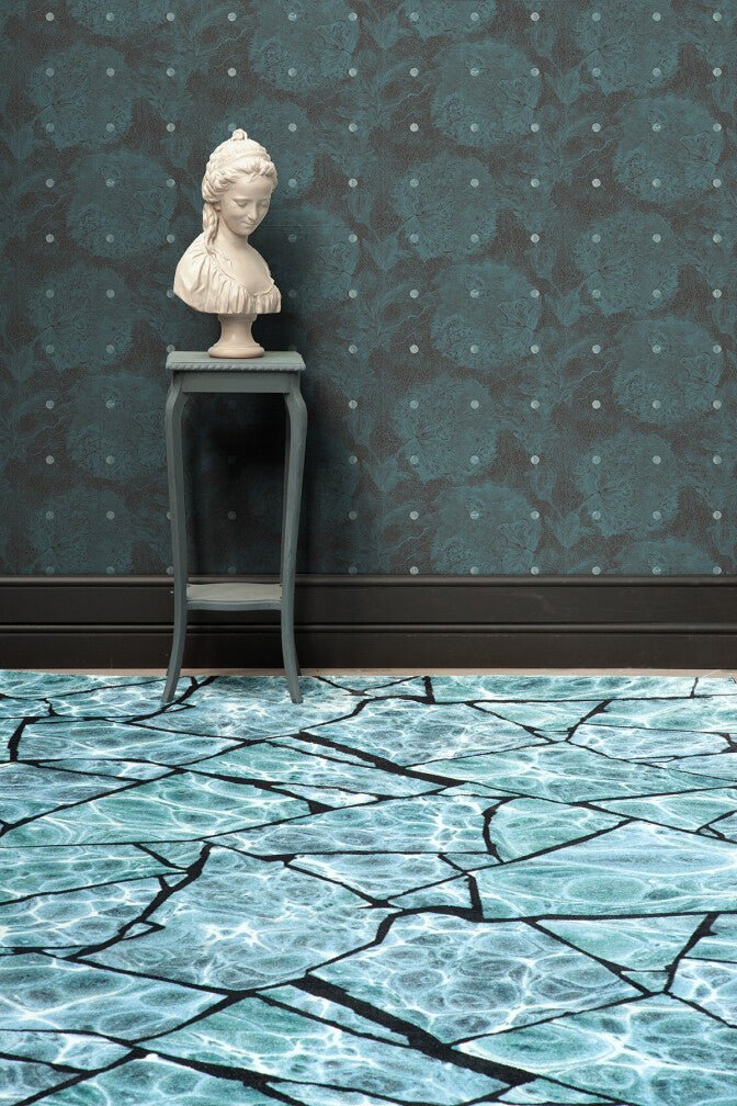 Fresco Wallpaper - Petrol - Timorous Beasties - RBY/FRES/TXMT/04 - Premier Wallcovering