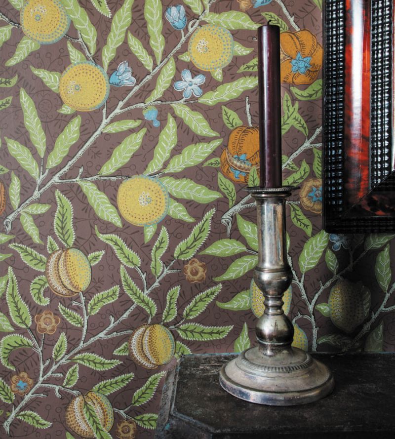 Fruit Wallpaper - Chocolate - 217103 - Morris & Co - Premier Wallcovering