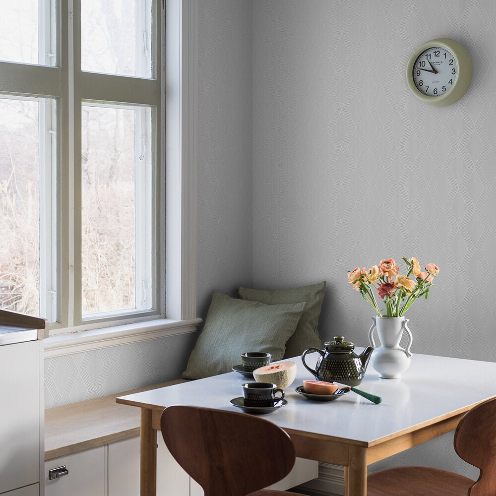 Garbo Wallpaper - Light Grey - Boråstapeter - 2017 - Premier Wallcovering