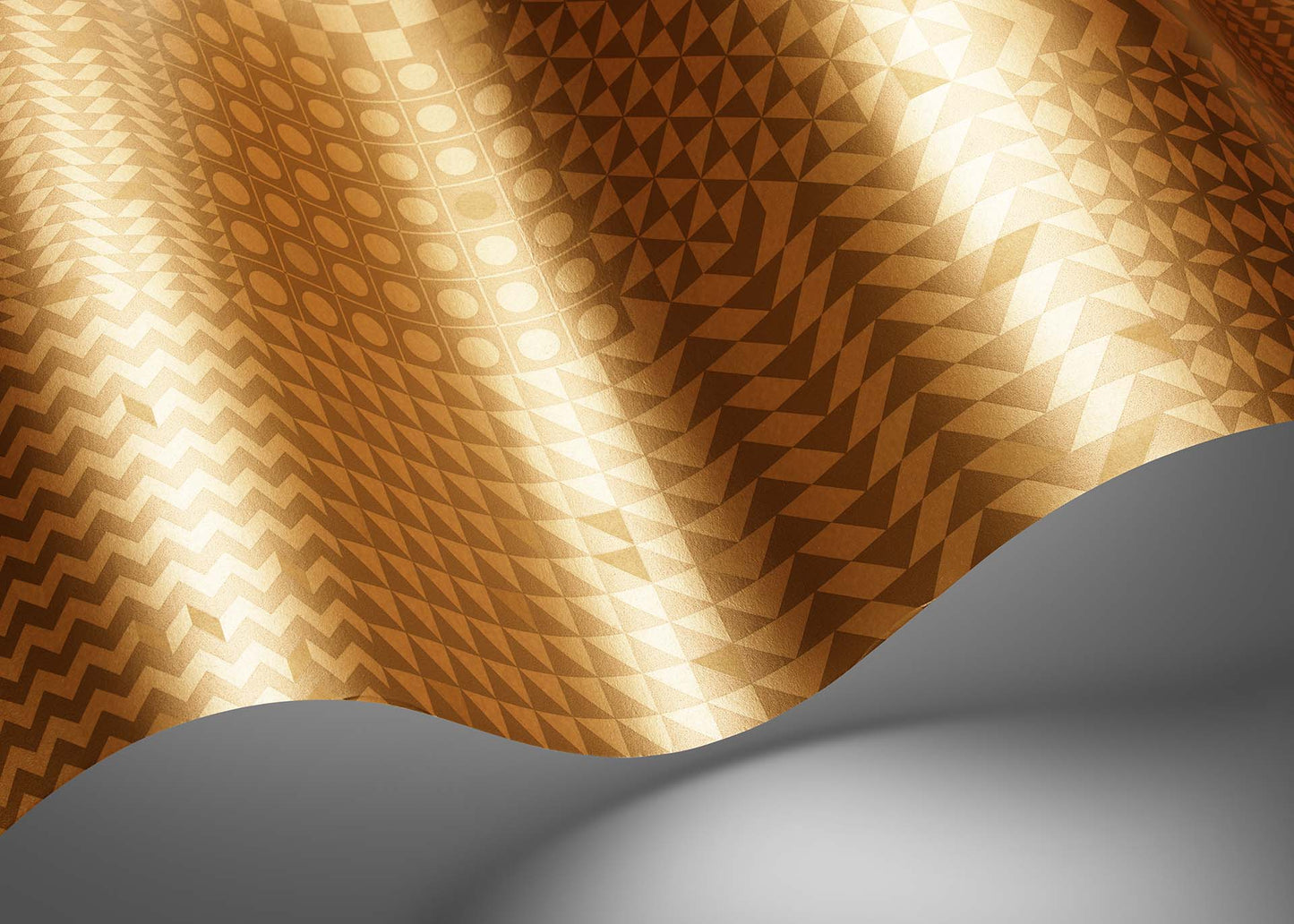 Geometrico Wallpaper - Gold on Gold - 123/7035 - Cole & Son - Premier Wallcovering