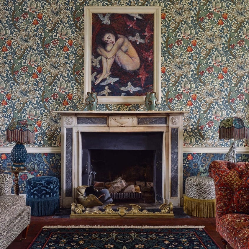 Golden Lily Wallpaper - Ecru - House of Hackney - 1-WA-GOL-DI-ECR-XXX