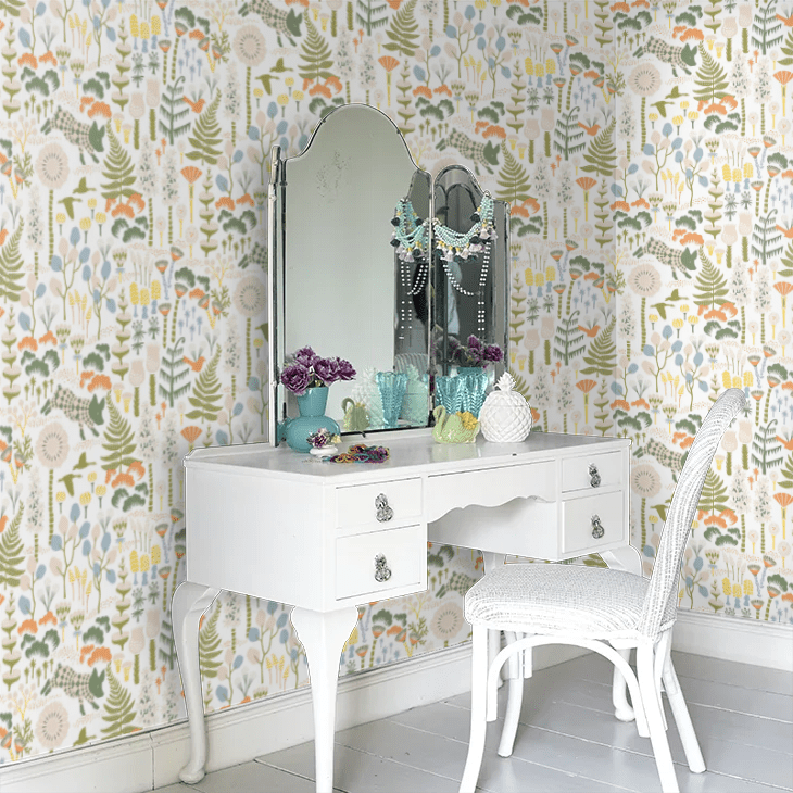 Hoppmosse Wallpaper - White - Boråstapeter - 1450 - Premier Wallcovering