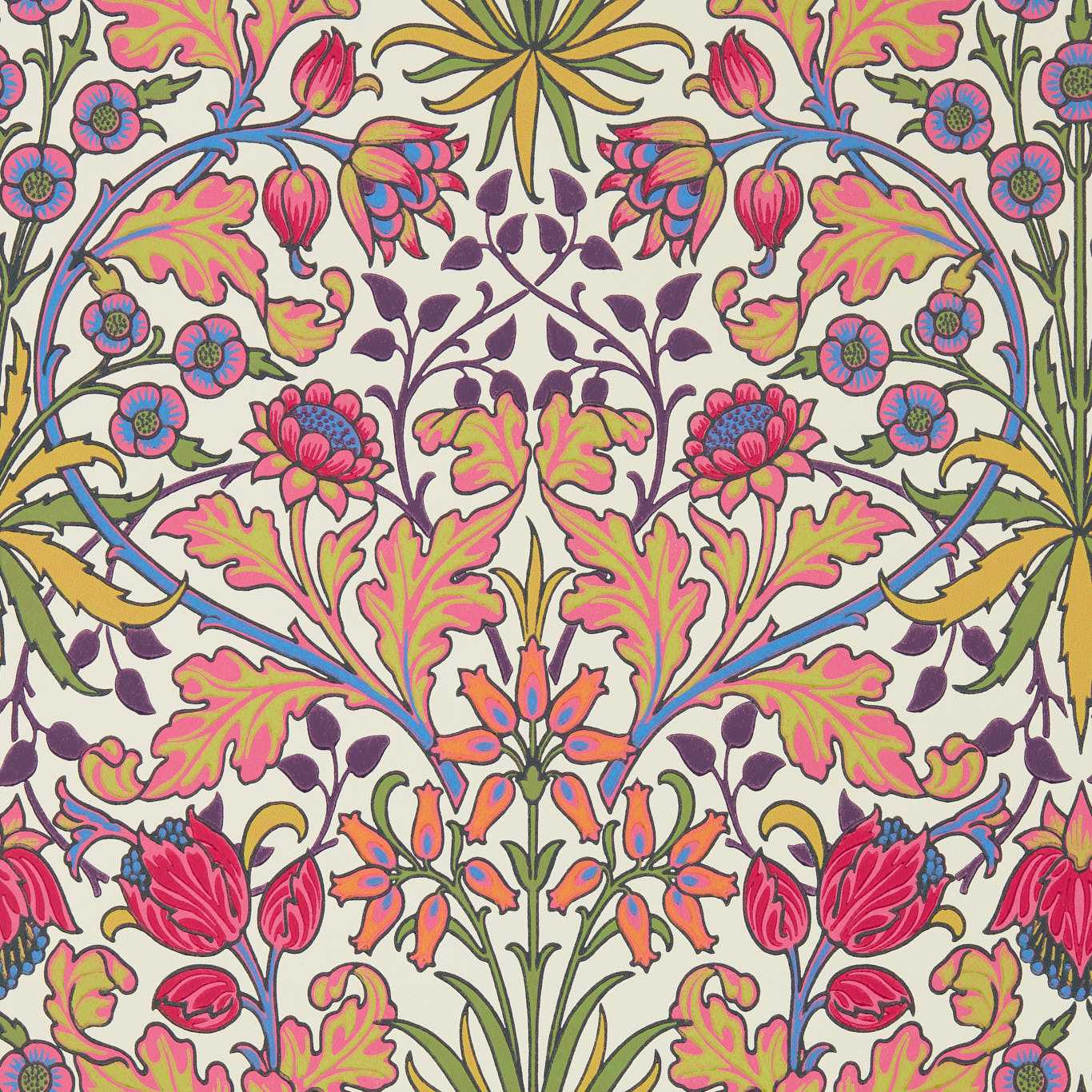 Hyacinth Wallpaper - Cosmo Pink - 510008 - Morris & Co