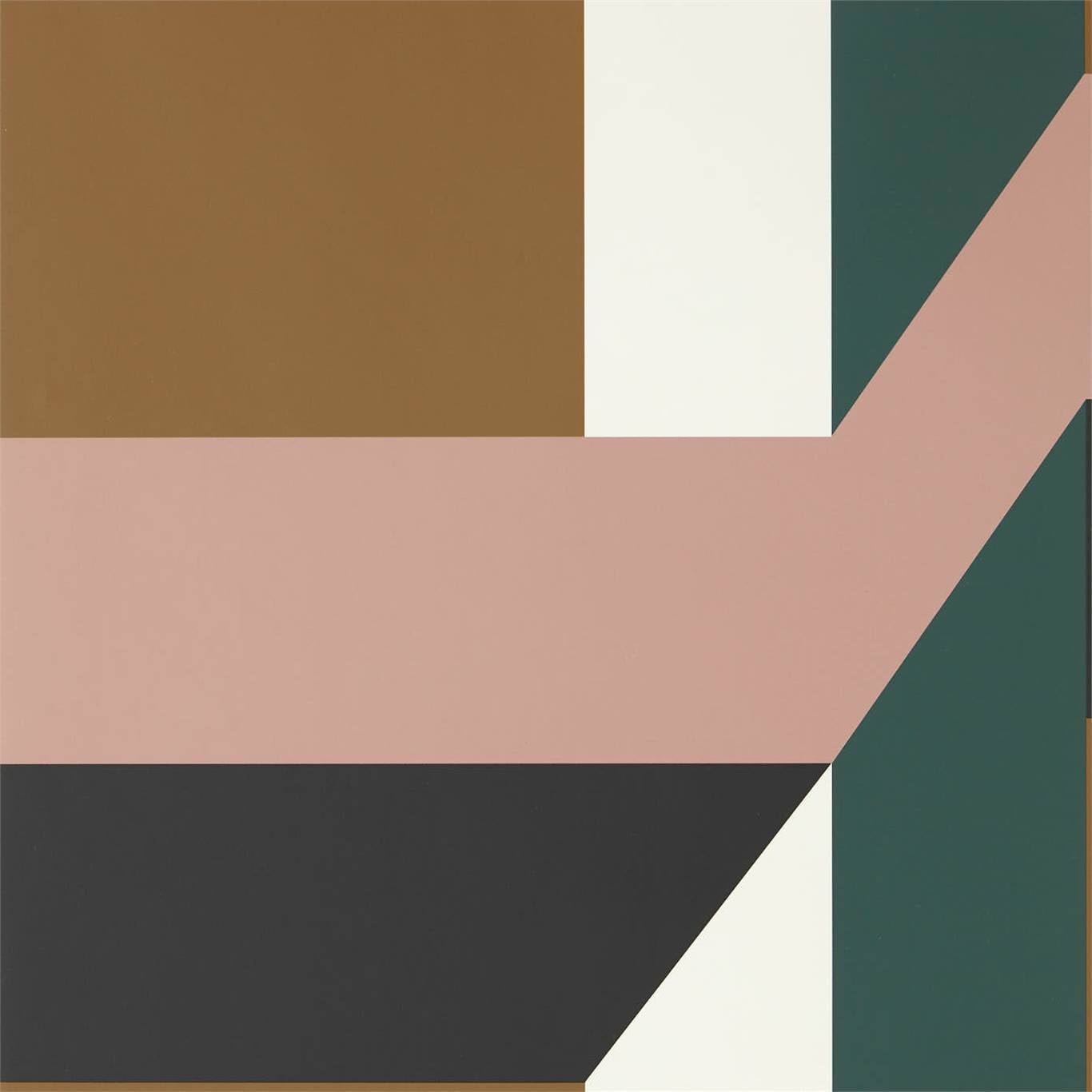 Impact Wallpaper - Muddy Amber/Tuscan Pink/Huntsman Green - ZPLW312980 - Zoffany - Morris Wallpaper