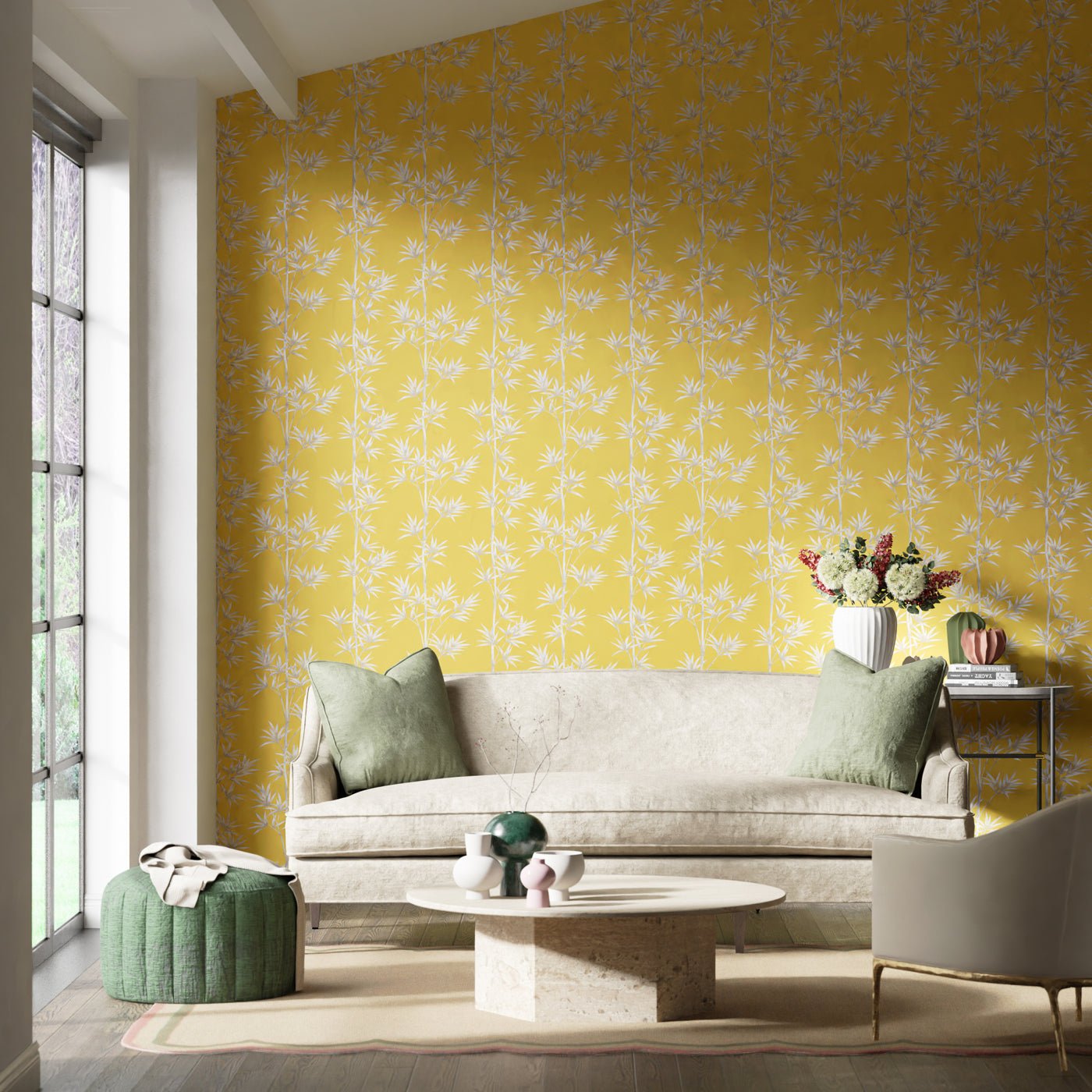 Isabella Wallpaper - Honey/Porcelain - Harlequin - HDHW112914