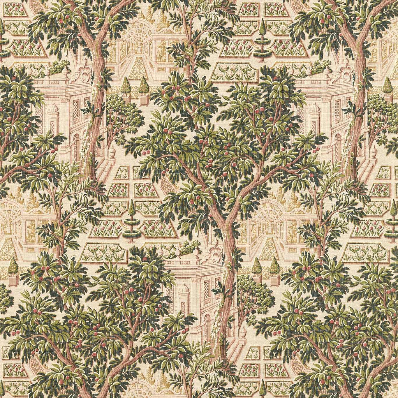 Italian Garden Wallpaper - Tuscan Pink - Zoffany - ZATW313051 - Morris Wallpaper