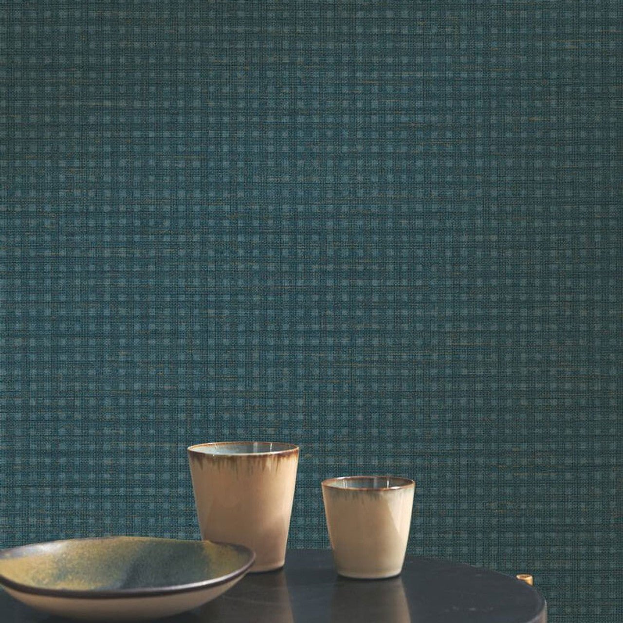 Jude Carnaby Street Wallpaper - Bleu Petrole - Casadeco - 200559726 - Premier Wallcovering