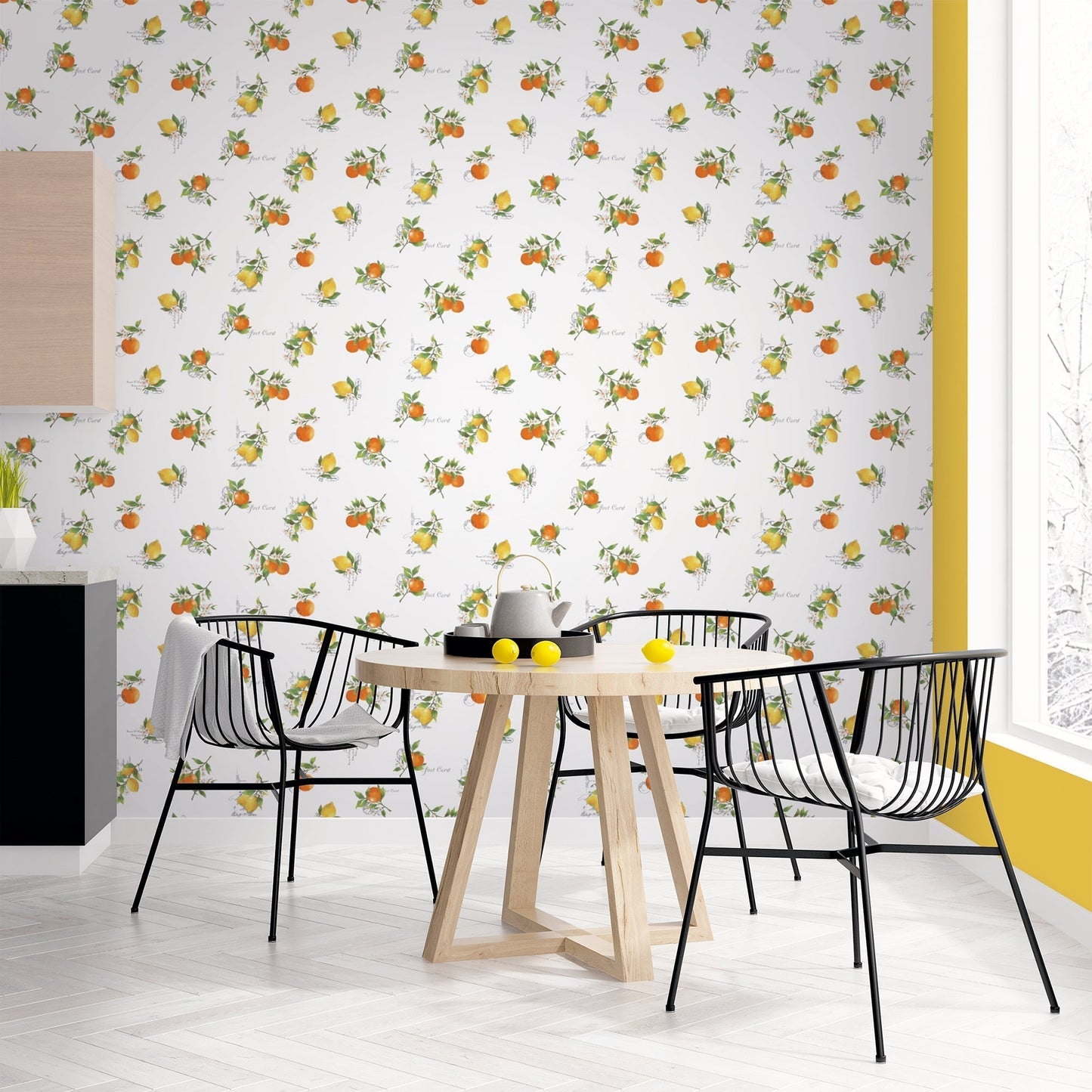 Just Kitchens Citrus Toss Wallpaper - Orange / Yellow / Green - Galerie - G45412 - Premier Wallcovering