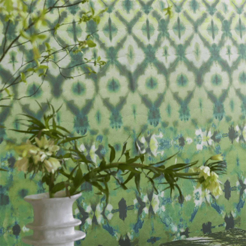 Karaoshi Wallpaper - Emerald - PDG1161/03 - Designers Guild