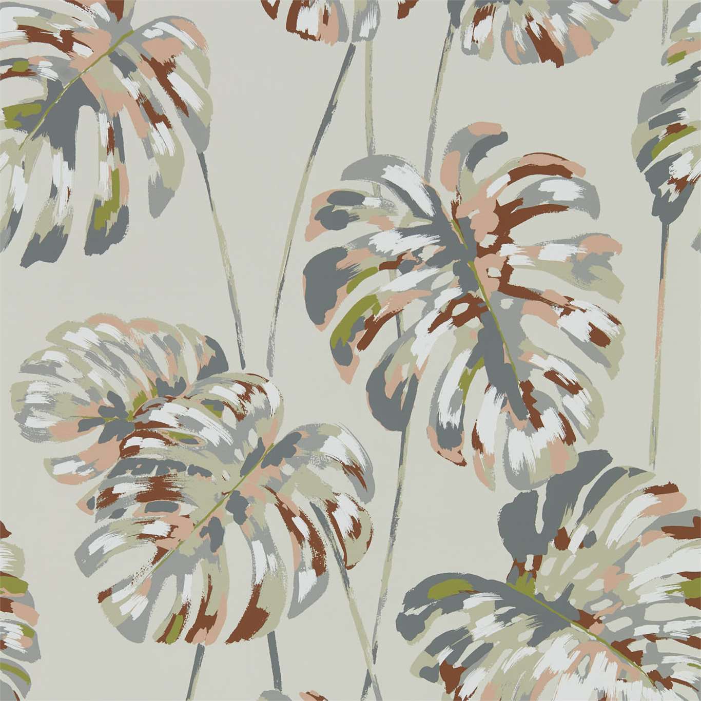 Kelapa Wallpaper - Charcoal/Blush - Harlequin - HZAP111754