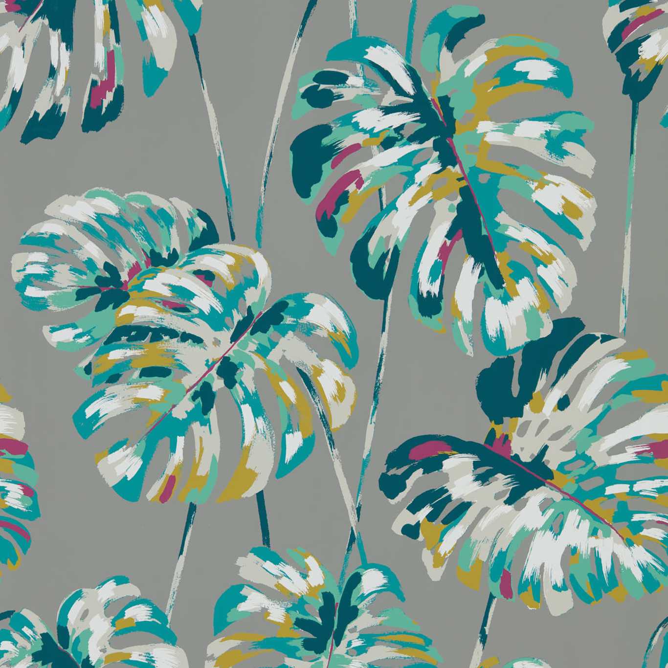 Kelapa Wallpaper - Lagoon/Cerise - Harlequin - HZAP111752