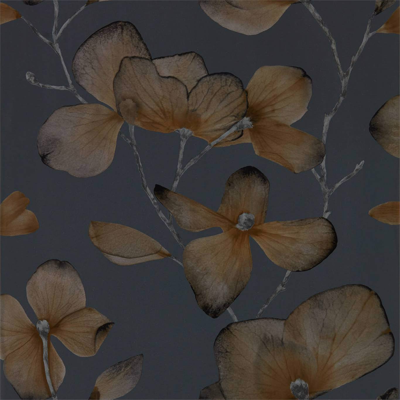 Kienze Wallpaper - Graphite/Gilver - Harlequin - HMWF111959