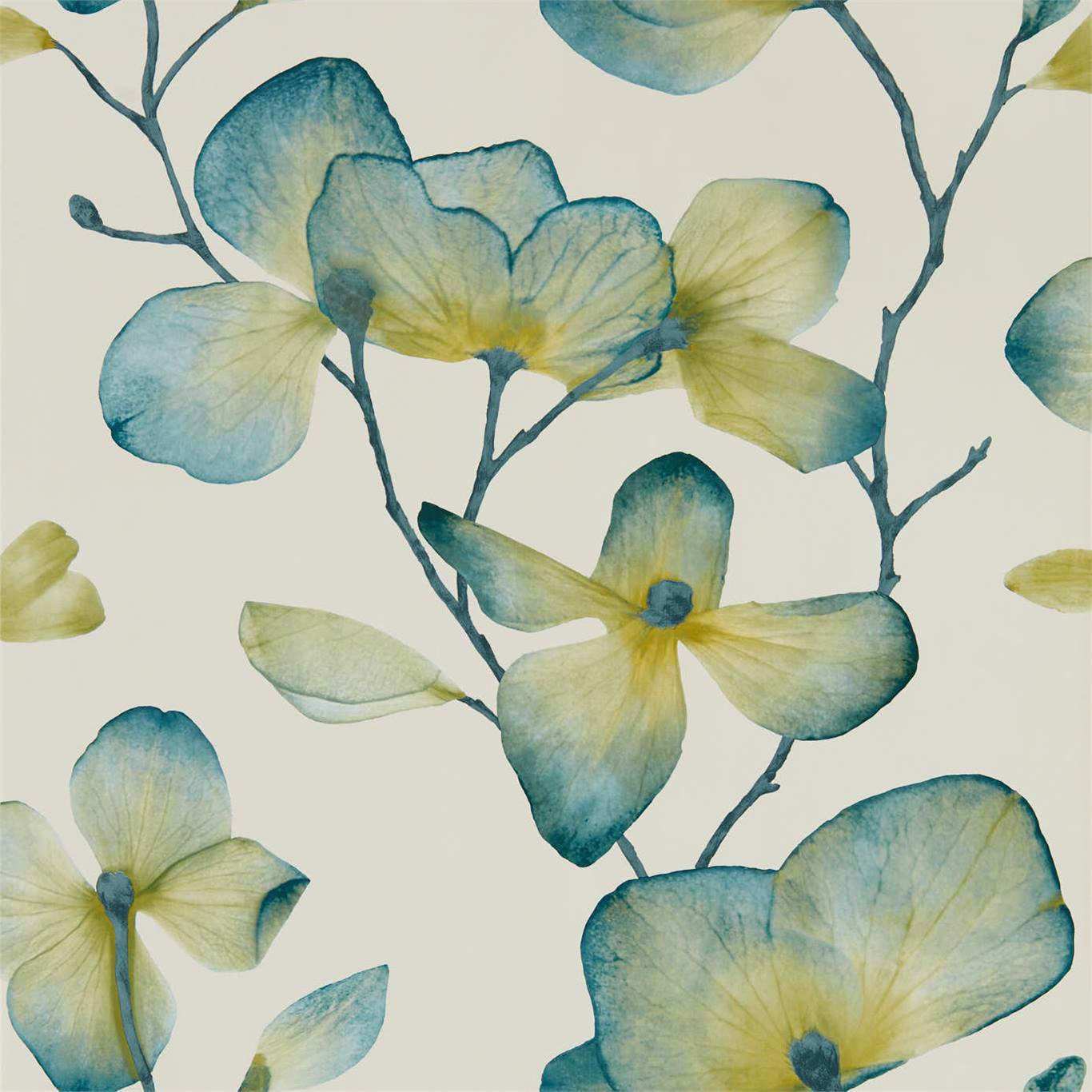 Kienze Wallpaper - Marine/Zest - Harlequin - HMWF111957