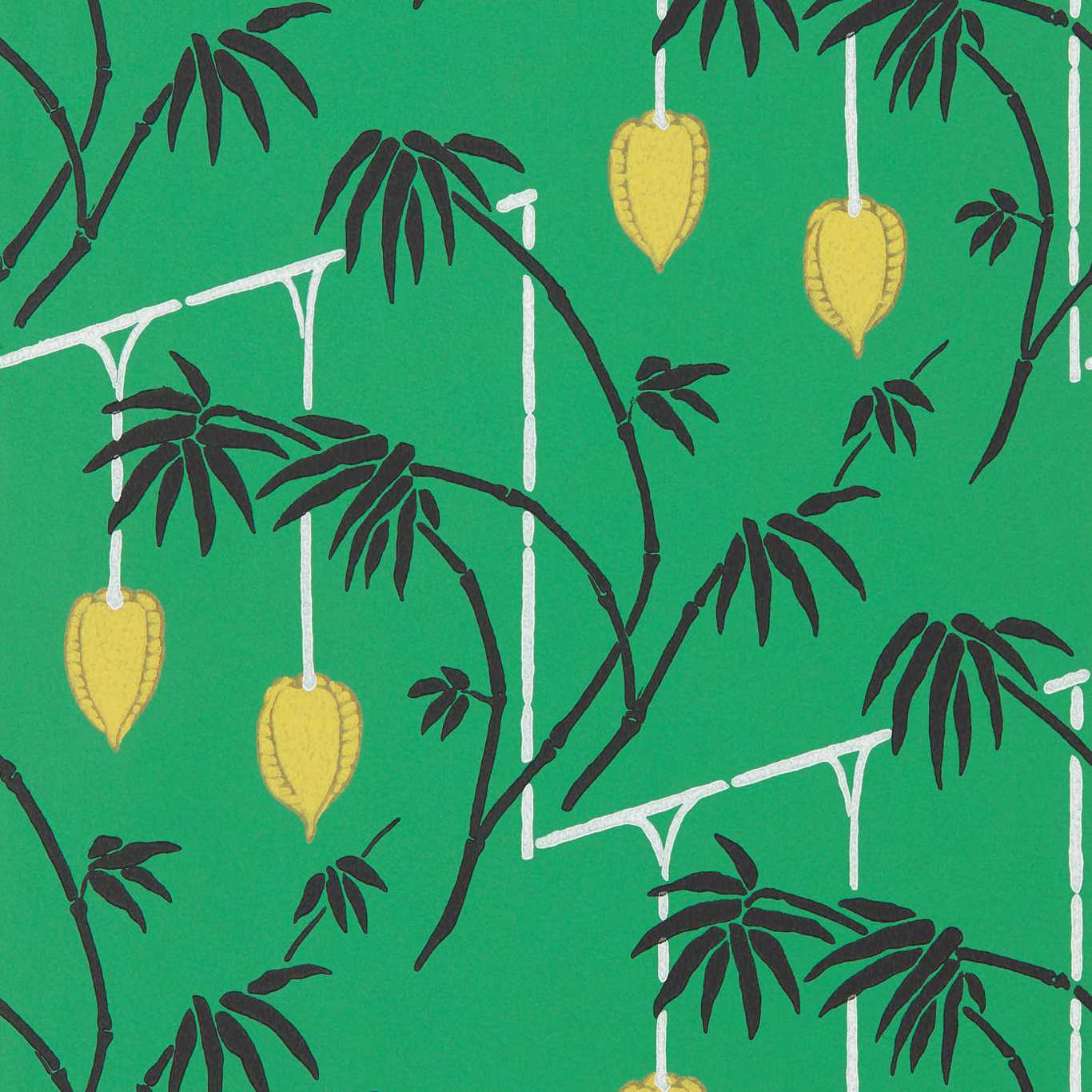 Kimiko Wallpaper - Bottle Green/Chartreuse - Harlequin - HQN3112938