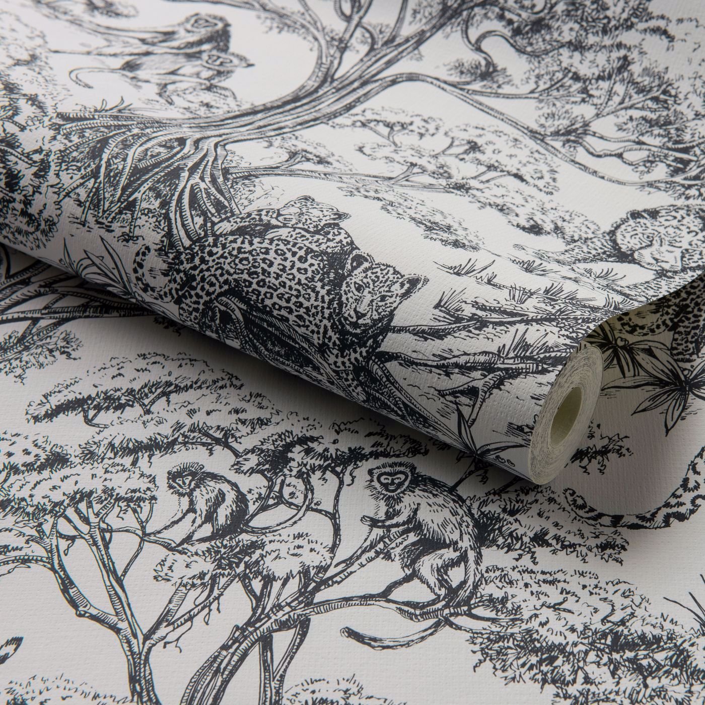 Kisumu Wallpaper - Noir - Clarke & Clarke - W0185/03 - Premier Wallcovering