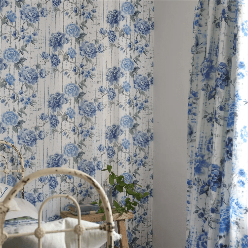 Kyoto Flower Wallpaper - Cobalt - PDG1158/05 - Designers Guild