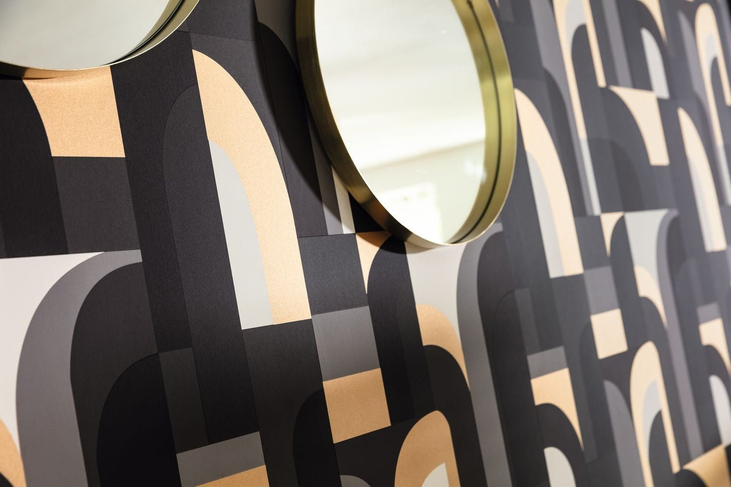 Labyrinth Doors Wallpaper - Noir - Caselio - 102089021