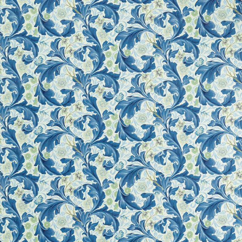 Leicester Fabric - Paradise Blue - Morris & Co - 227210 - Premier Wallcovering