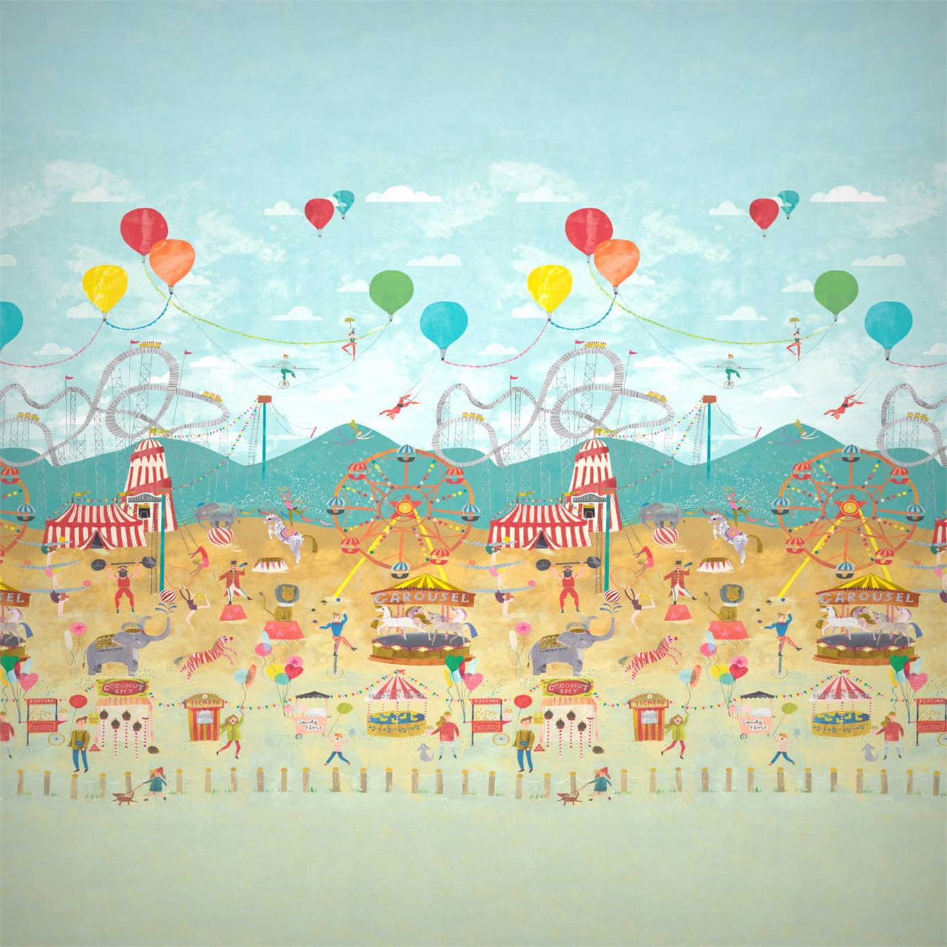 Lifes a Circus Wallpaper - Carousel - Harlequin - HLTF112647