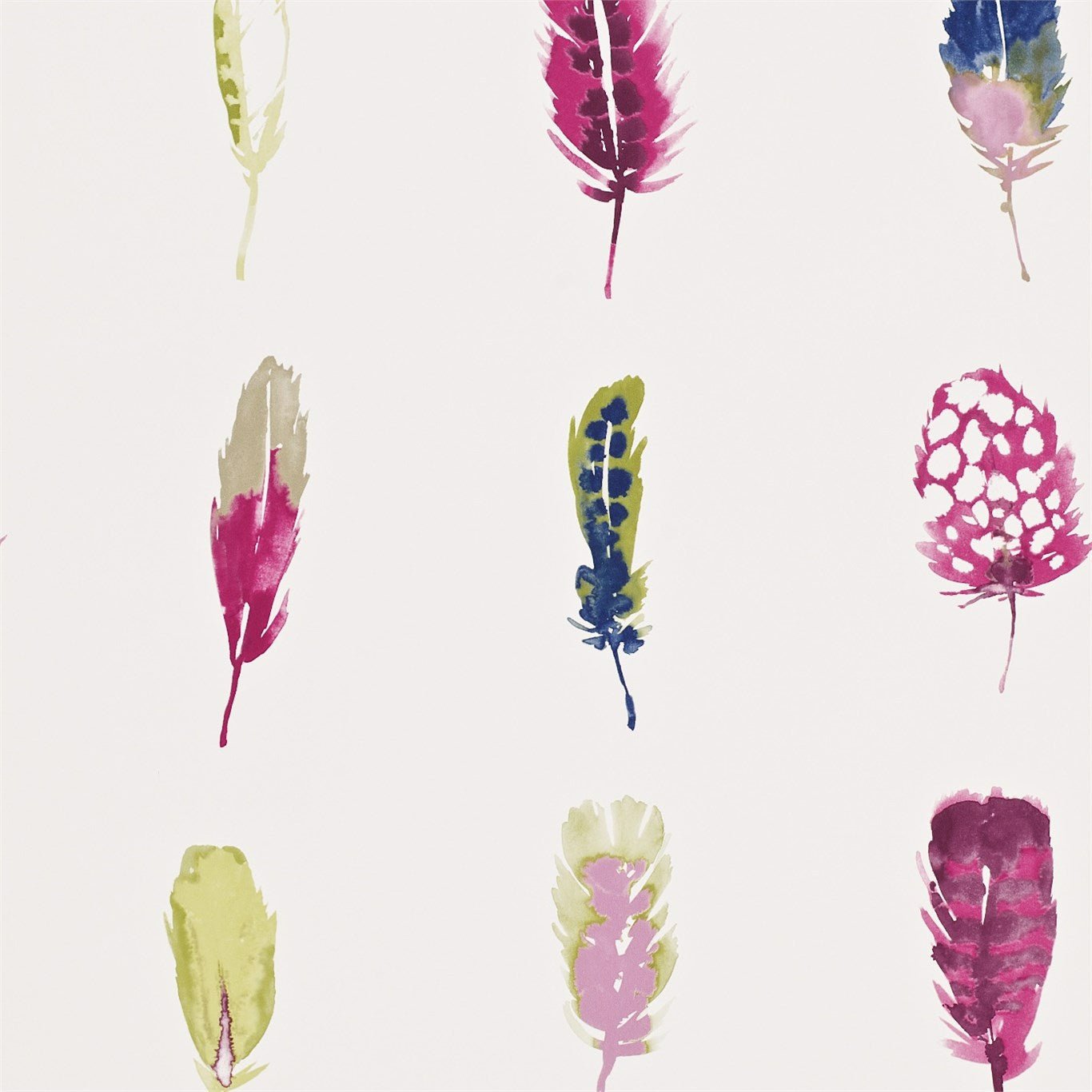 Limosa Wallpaper - Loganberry / Raspberry / Olive - Harlequin - HAMA111076